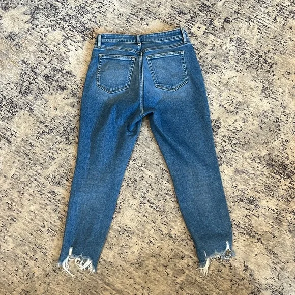 Loft Curvy High Waist Jeans Skinny frayed ankle - Picture 2 of 6